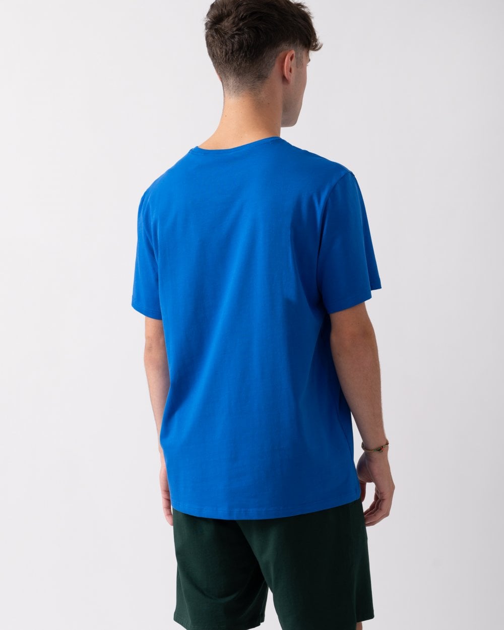 BOSS Orange Mix&Match Mens Stretch-Cotton Loungewear T-Shirt with Embroidered Logo - Bright Blue 434