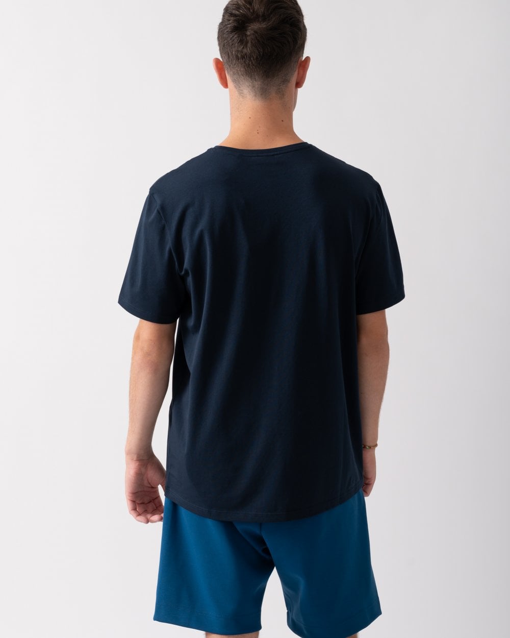 BOSS Orange Mix&Match Mens Stretch-Cotton Loungewear T-Shirt with Embroidered Logo - Dark Blue 405