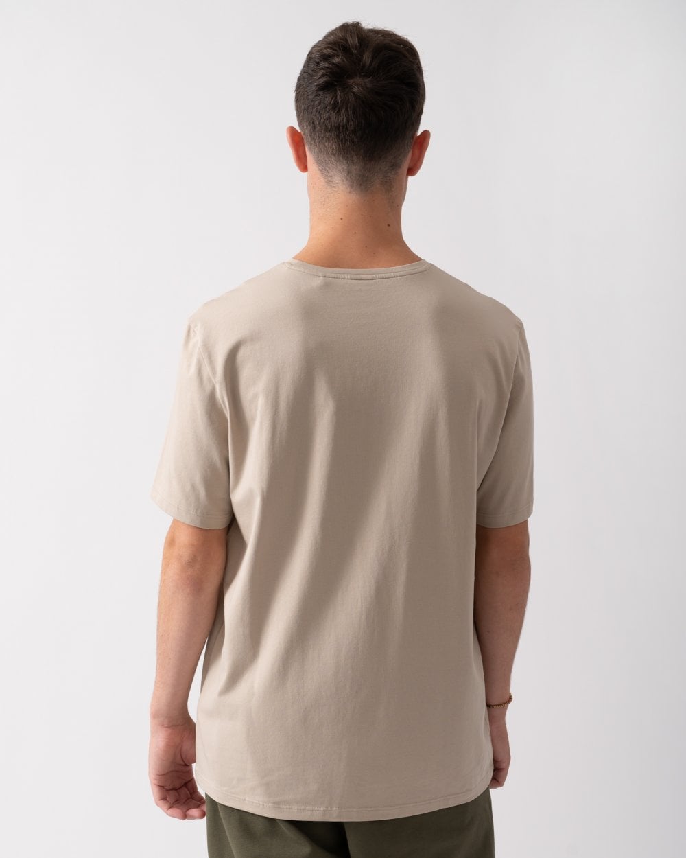 BOSS Orange Mix&Match Mens Stretch-Cotton Loungewear T-Shirt with Embroidered Logo - Light Beige 275