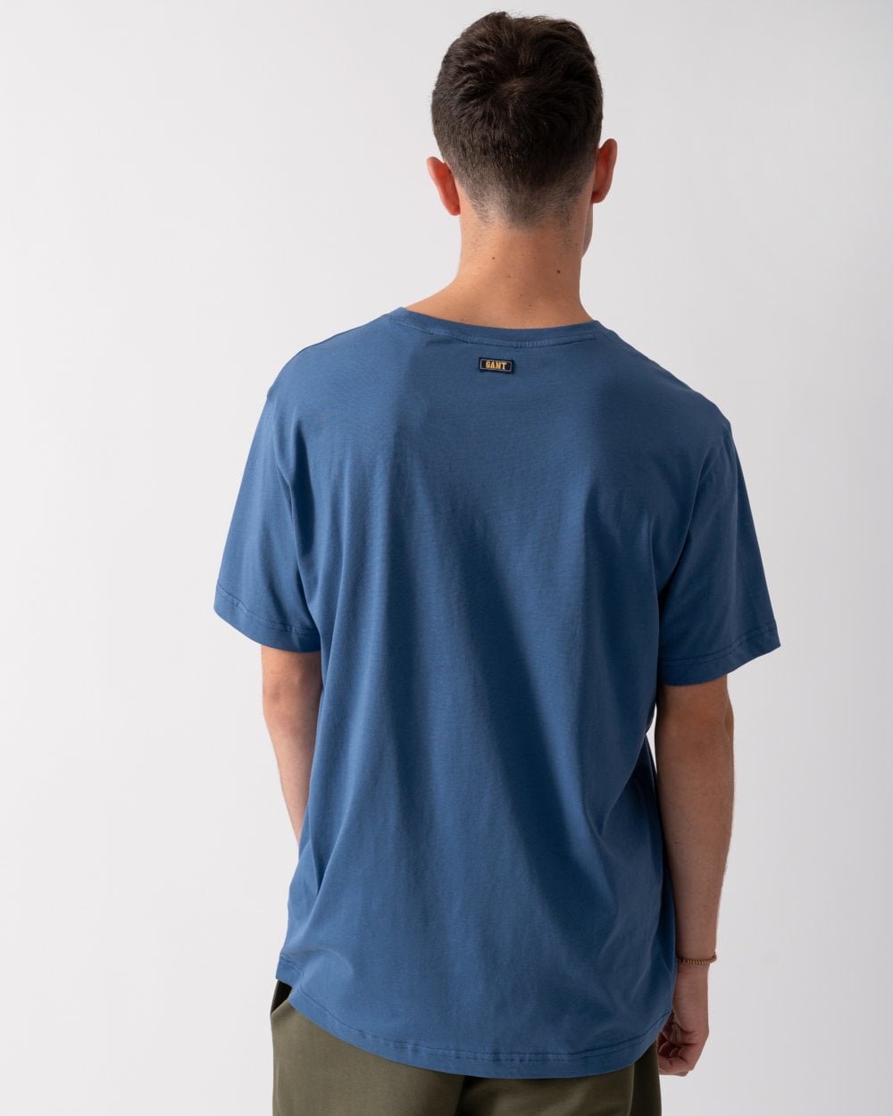 GANT Mens Crest Graphic T-Shirt - 442 Vintage Blue