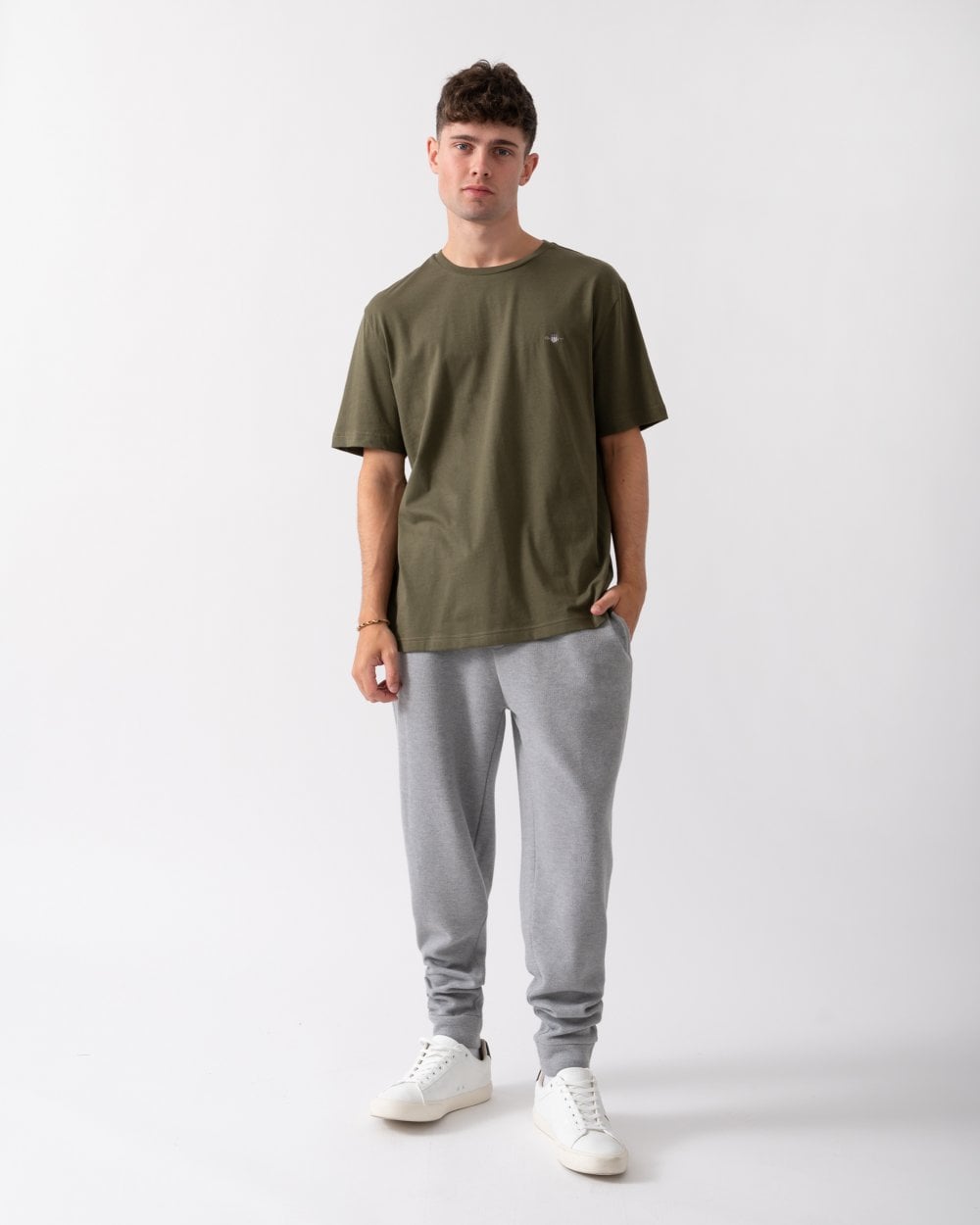 GANT Mens Printed Archive Shield T-Shirt - 301 Juniper Green