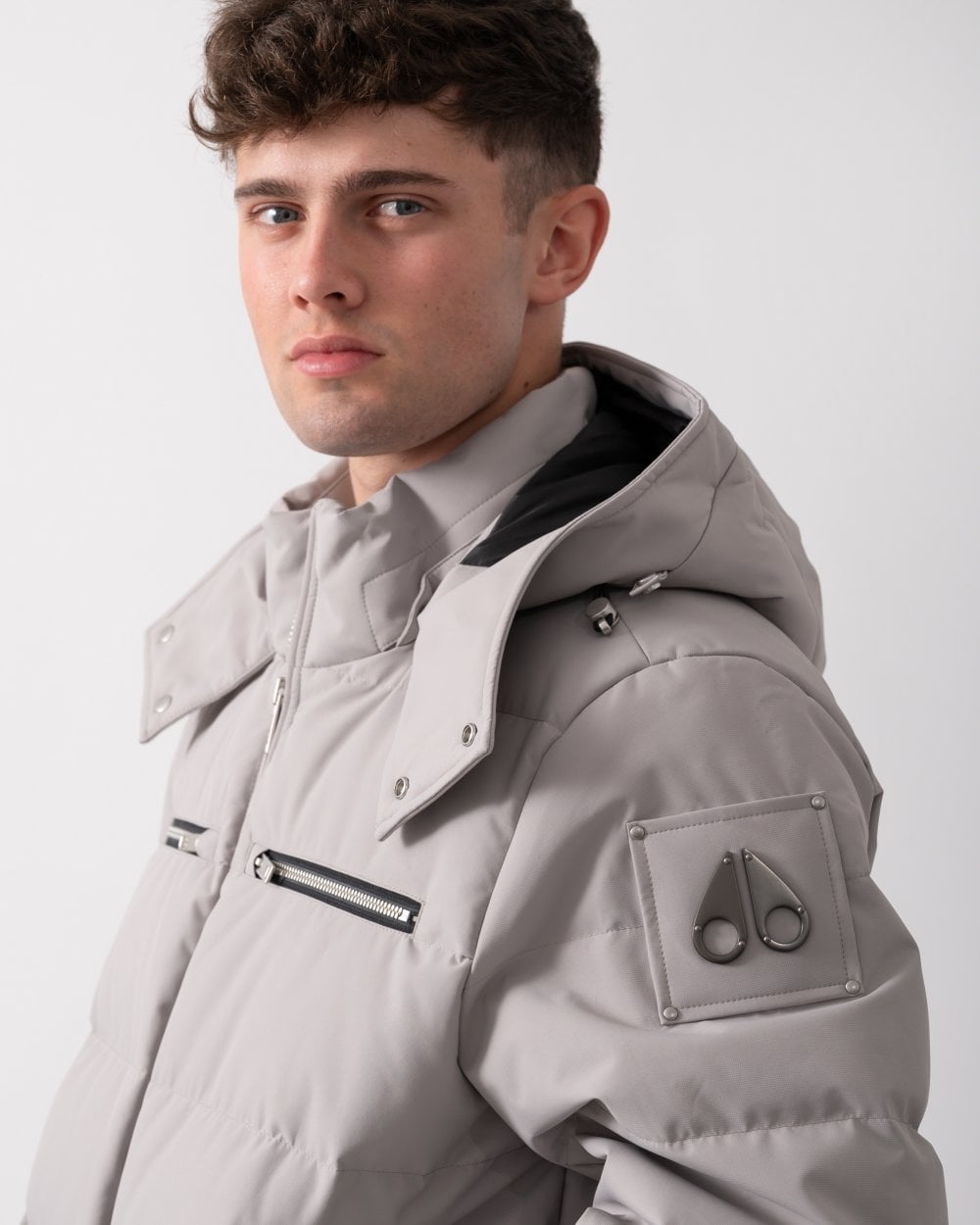 Moose Knuckles Mens Cloud Neoshear Mens Bomber Jacket - Dusk With Black Shearling 1477