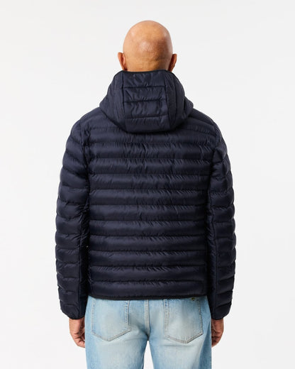 Lacoste Mens Hooded Puffer Jacket BH2909 - Navy Blue HDE