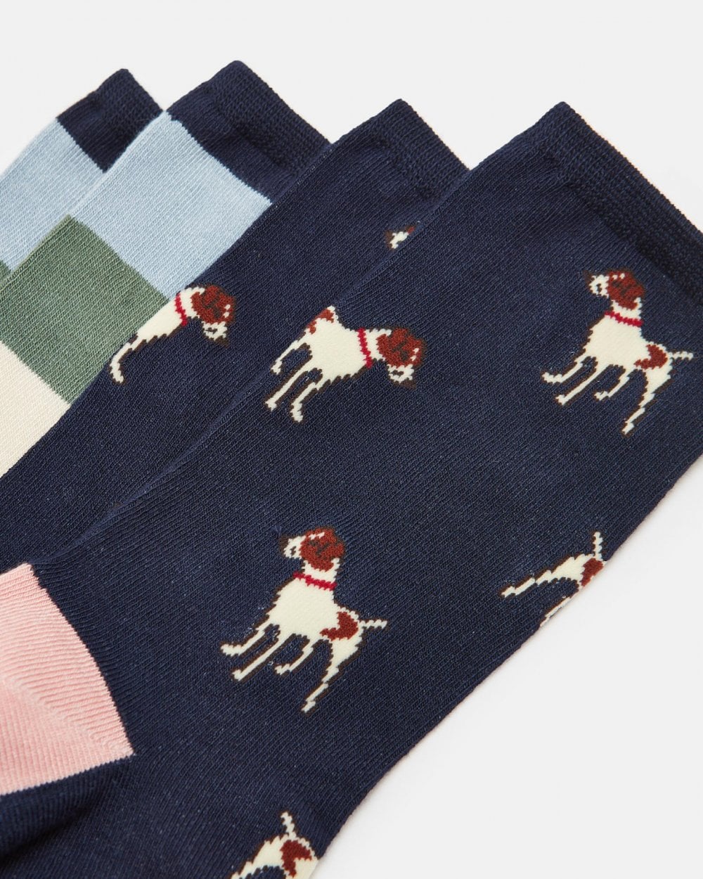 Joules Everyday 2 Pack Womens Socks - Navy Patch