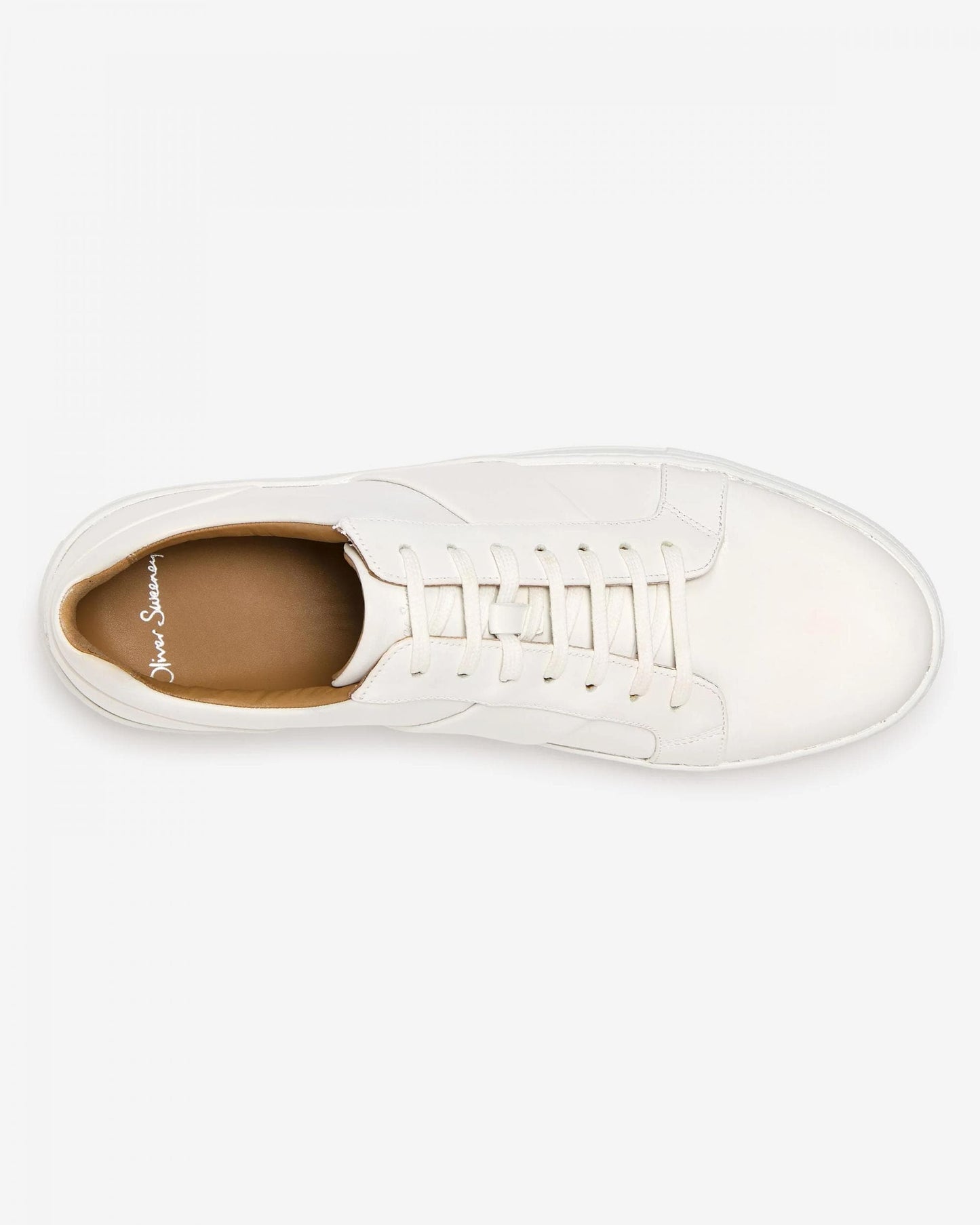 Oliver Sweeney Kendal Mens Soft-Milled Calf Leather Trainers - White