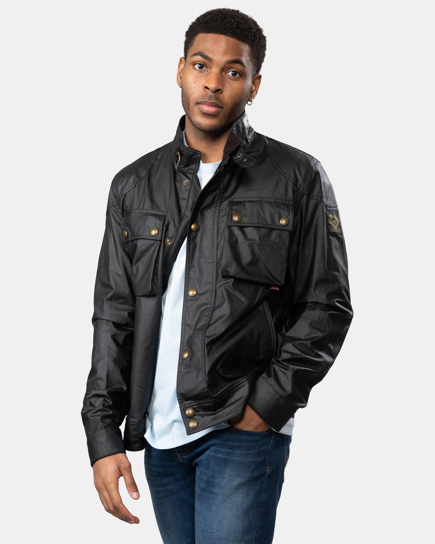 Belstaff Racemaster Mens Waxed Cotton Compact Field Jacket