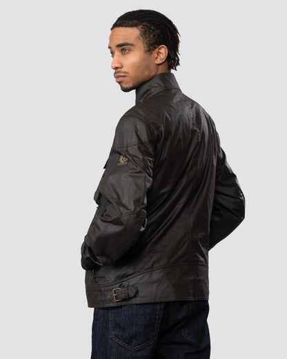 Belstaff Racemaster Mens Waxed Cotton Compact Field Jacket - Faded Olive