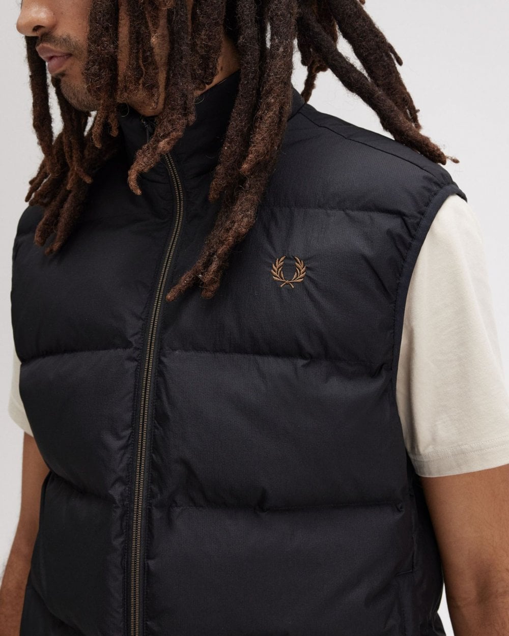 Fred Perry Mens Padded Gilet - Black 102