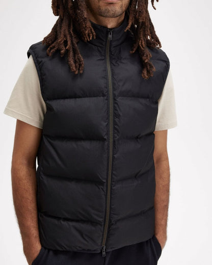 Fred Perry Mens Padded Gilet - Black 102