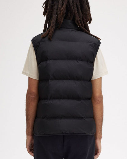 Fred Perry Mens Padded Gilet - Black 102