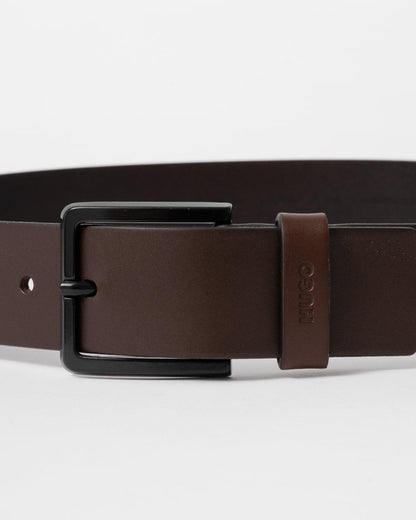 HUGO Gioni Mens Leather Belt NOS - Dark Brown 202