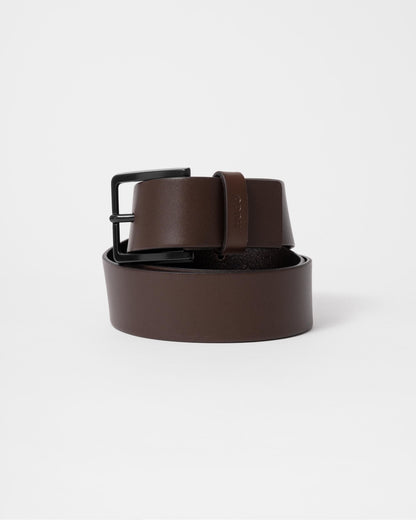 HUGO Gioni Mens Leather Belt NOS - Dark Brown 202