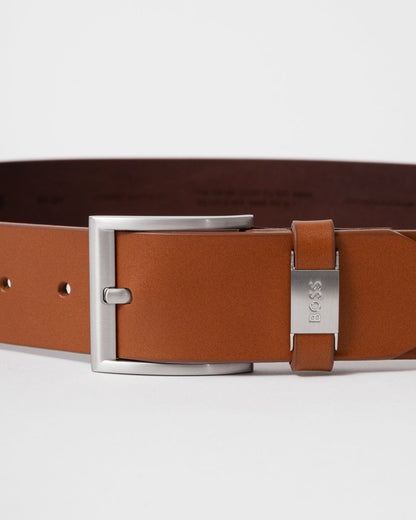 BOSS Orange Connio Mens Leather Belt NOS - Medium Brown 210
