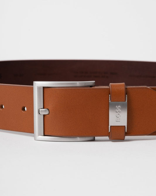 BOSS Orange Connio Mens Leather Belt NOS - Medium Brown 210