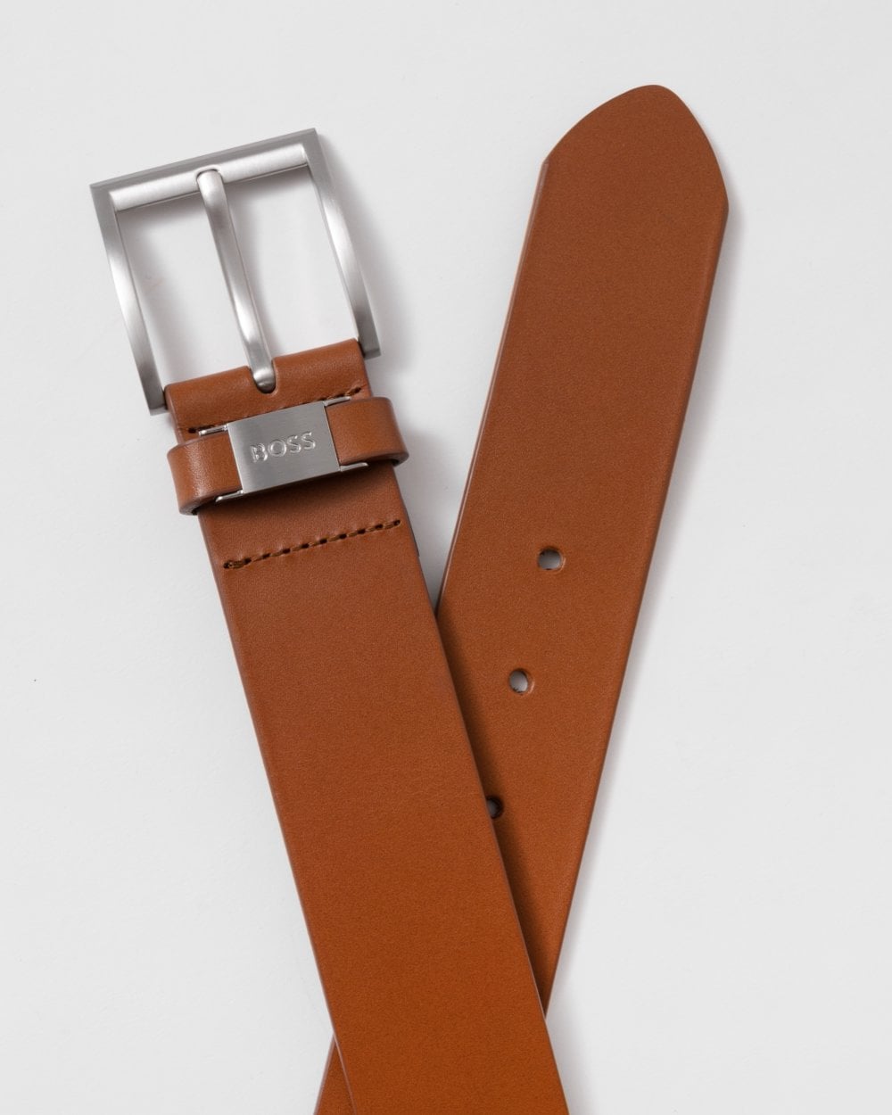 BOSS Orange Connio Mens Leather Belt NOS - Medium Brown 210