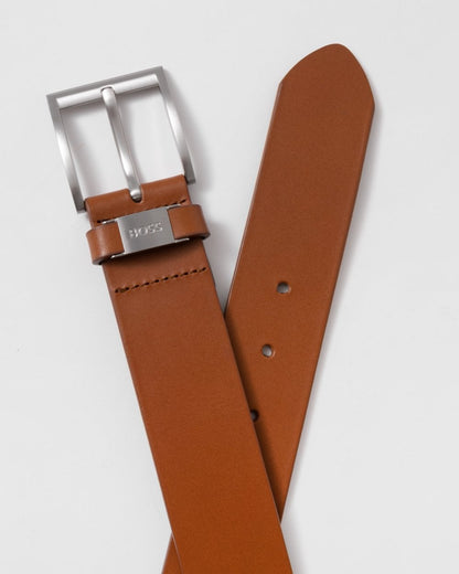 BOSS Orange Connio Mens Leather Belt NOS - Medium Brown 210