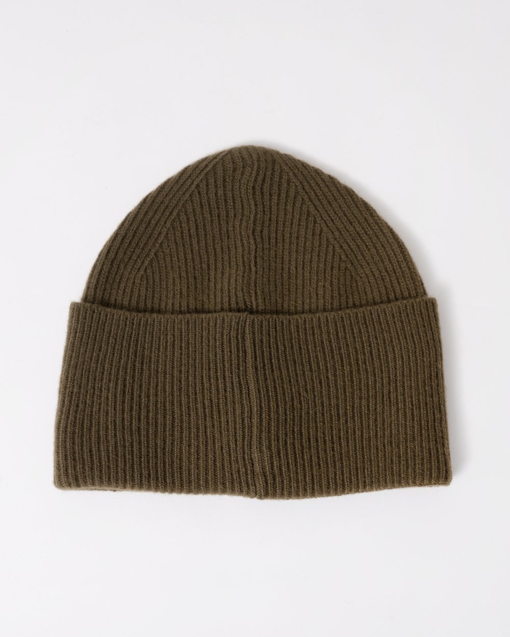 HUGO Xaff 6 Mens Knitted Beanie Hat With Ribbing and Red Logo Label - Green 257