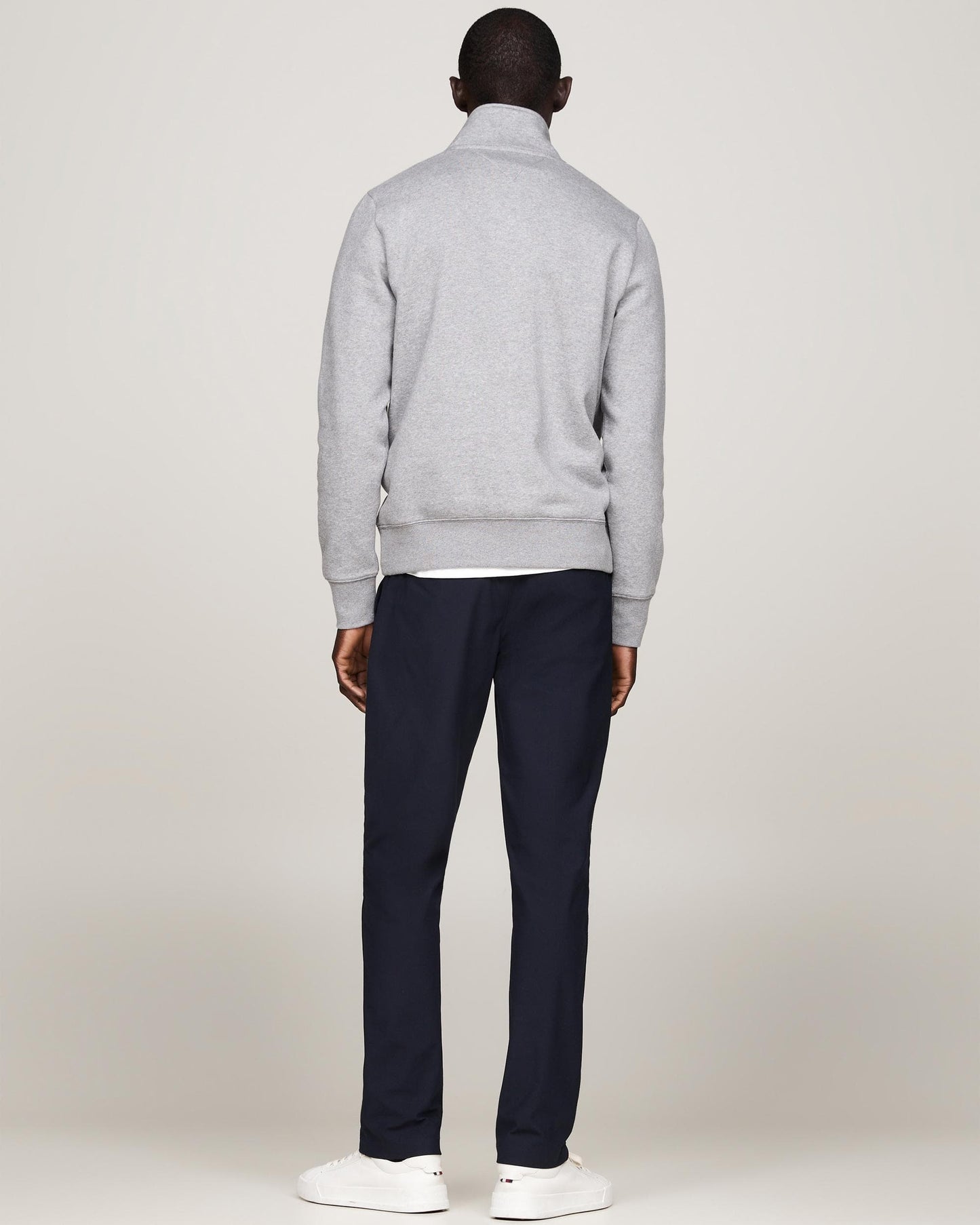 Tommy Hilfiger Tommy Logo Mockneck Mens Sweatshirt - Light Grey Heather