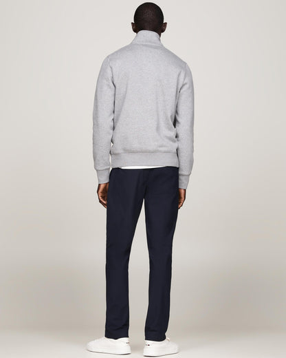 Tommy Hilfiger Tommy Logo Mockneck Mens Sweatshirt - Light Grey Heather