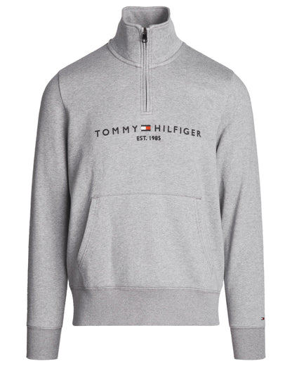 Tommy Hilfiger Tommy Logo Mockneck Mens Sweatshirt - Light Grey Heather