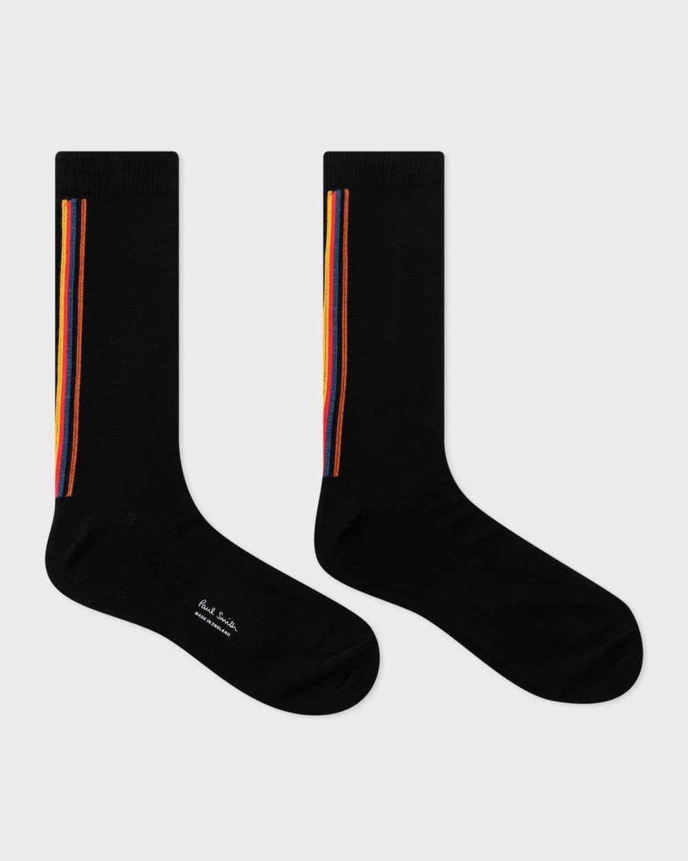 Paul Smith Mens Artist Stripe Socks - 79 Black