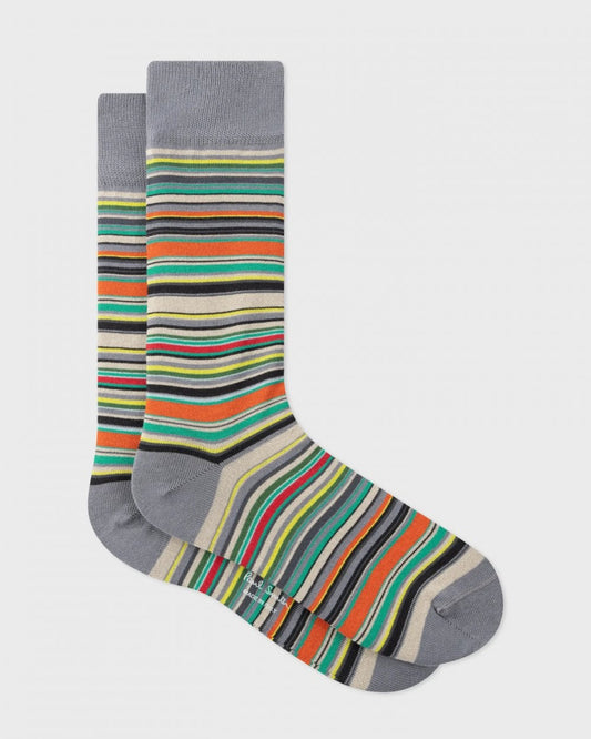 Paul Smith Mens Signature Stripe Socks - 76 Slate