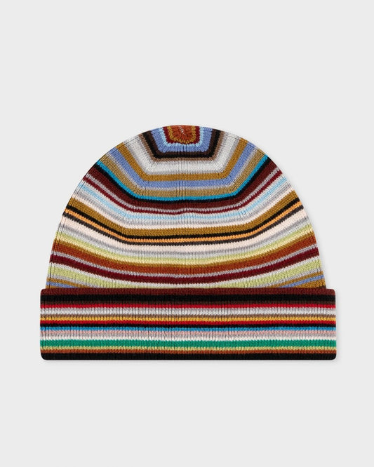 Paul Smith Mens Signature Stripe Beanie Hat