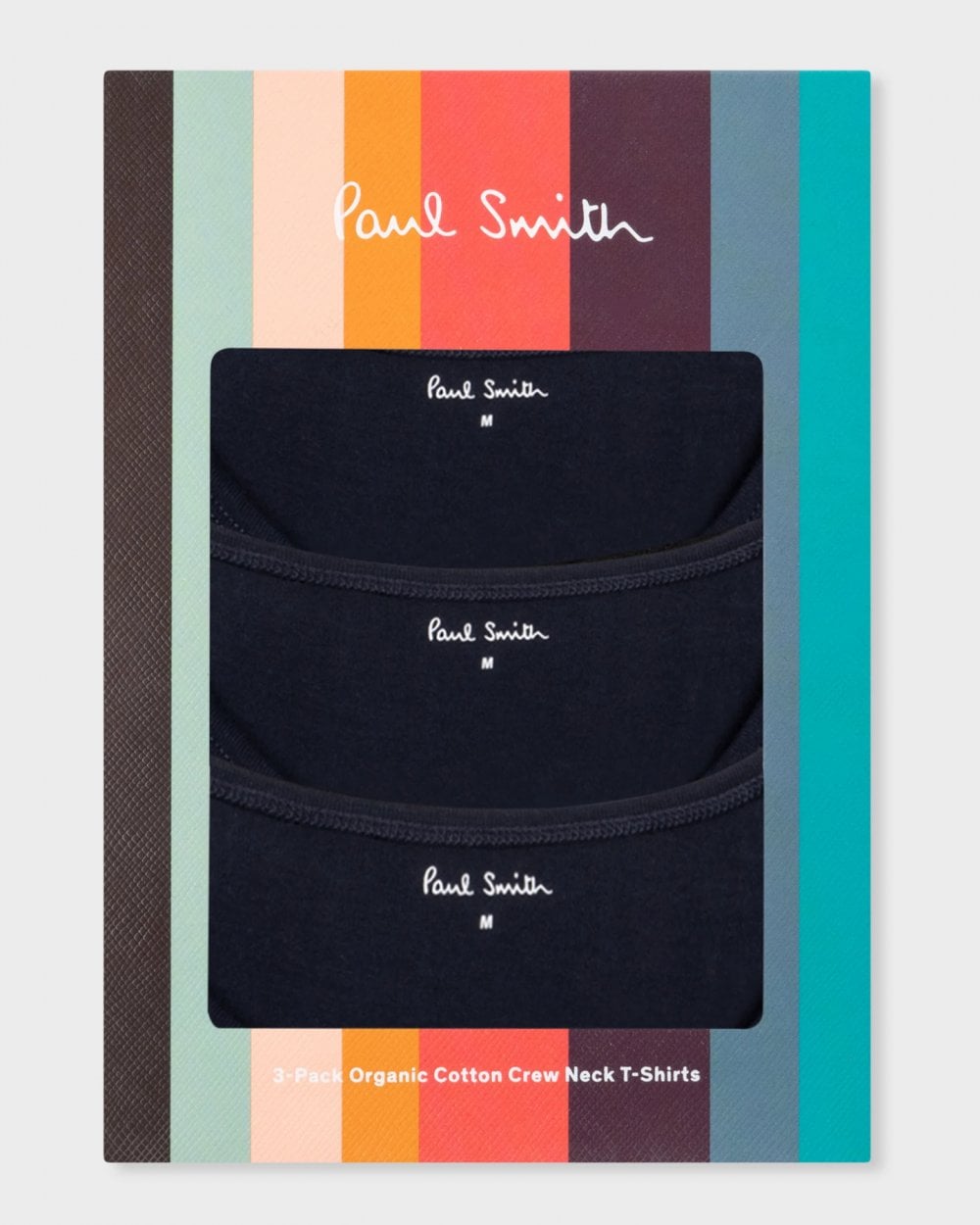 Paul Smith 3 Pack Mens Script Logo T-Shirts - 47 Navy