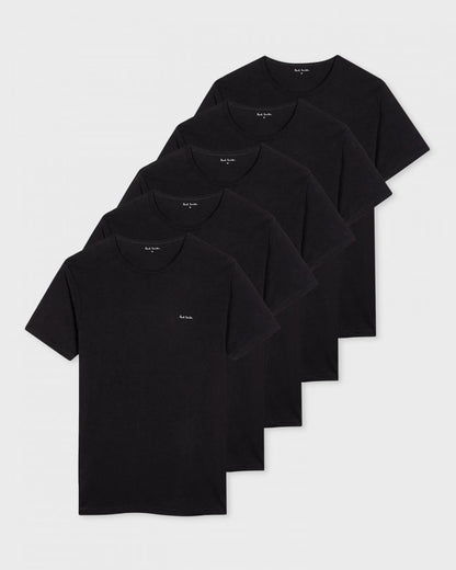 Paul Smith 5 Pack Mens Script Logo T-Shirts