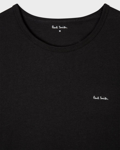Paul Smith 5 Pack Mens Script Logo T-Shirts - 79 Black