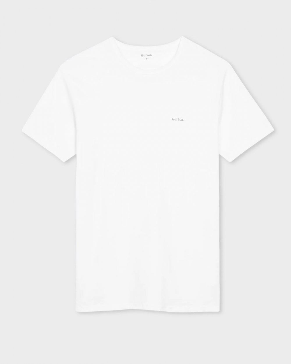 Paul Smith 5 Pack Mens Script Logo T-Shirts - 01 White