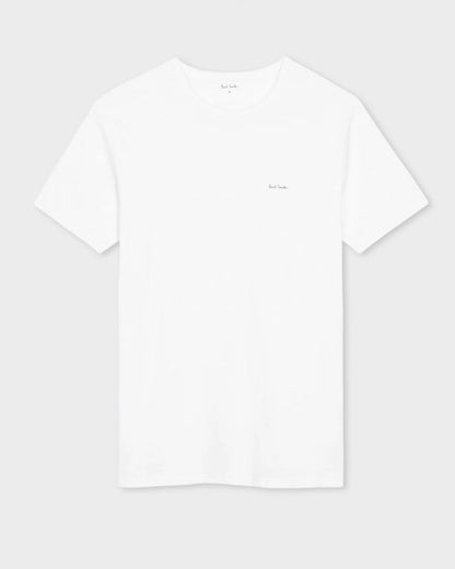 Paul Smith 5 Pack Mens Script Logo T-Shirts - 01 White