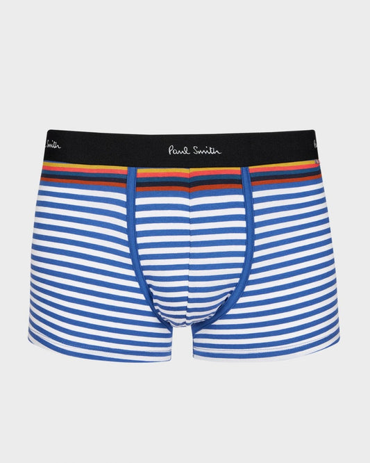 Paul Smith Mens Striped Low-Rise Boxer Briefs - 45 Cobalt Blue