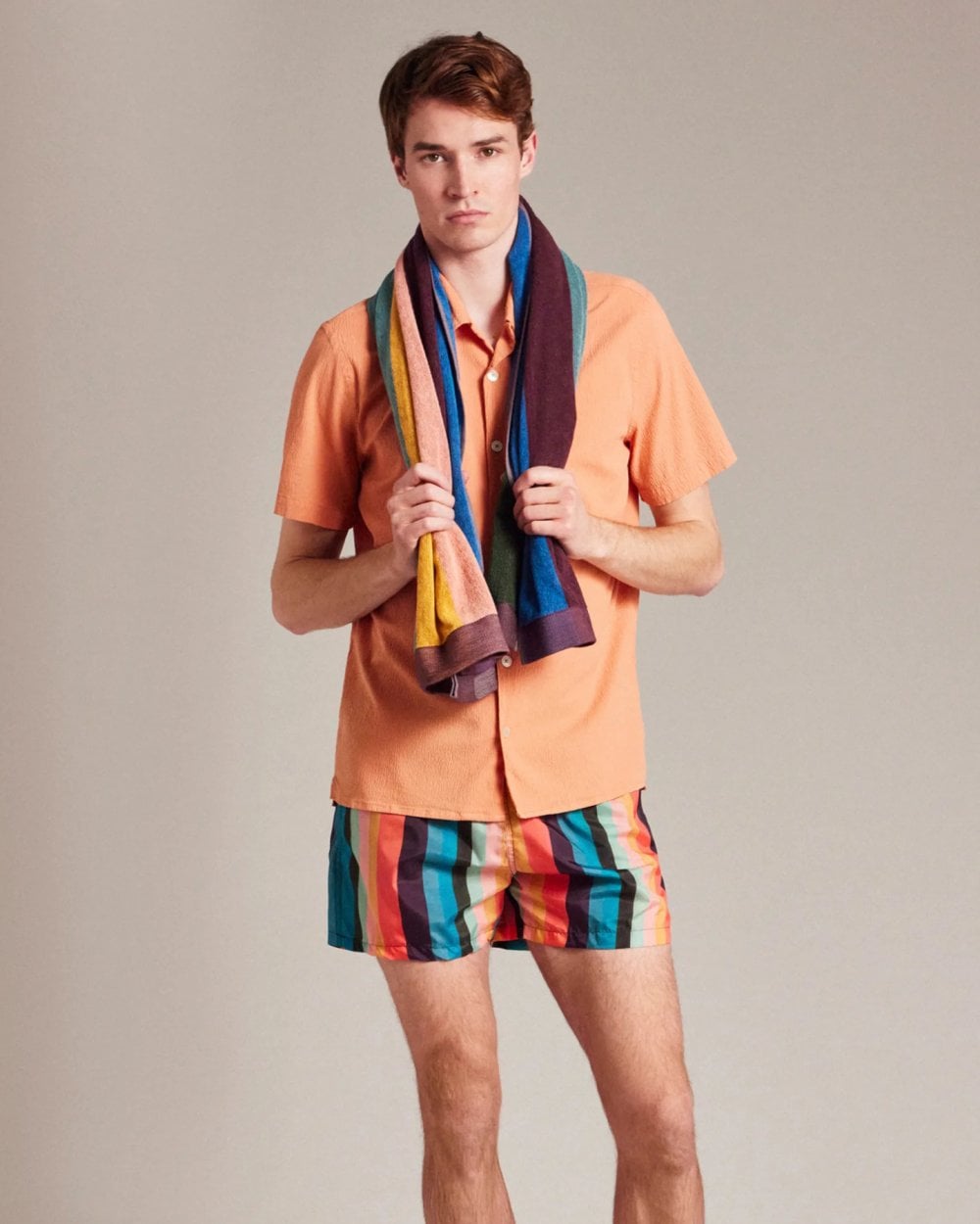 Paul Smith Mens Medium Artist Stripe Beach Towel
