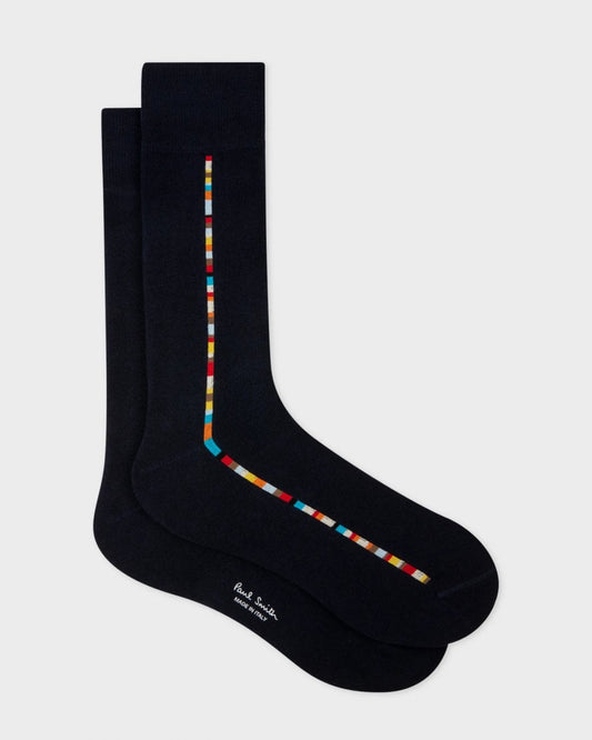 Paul Smith Vittore Mens Signature Stripe Socks - 47 Navy
