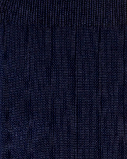 Paul Smith Mens Cotton Blend Ribbed Socks - 47 Navy