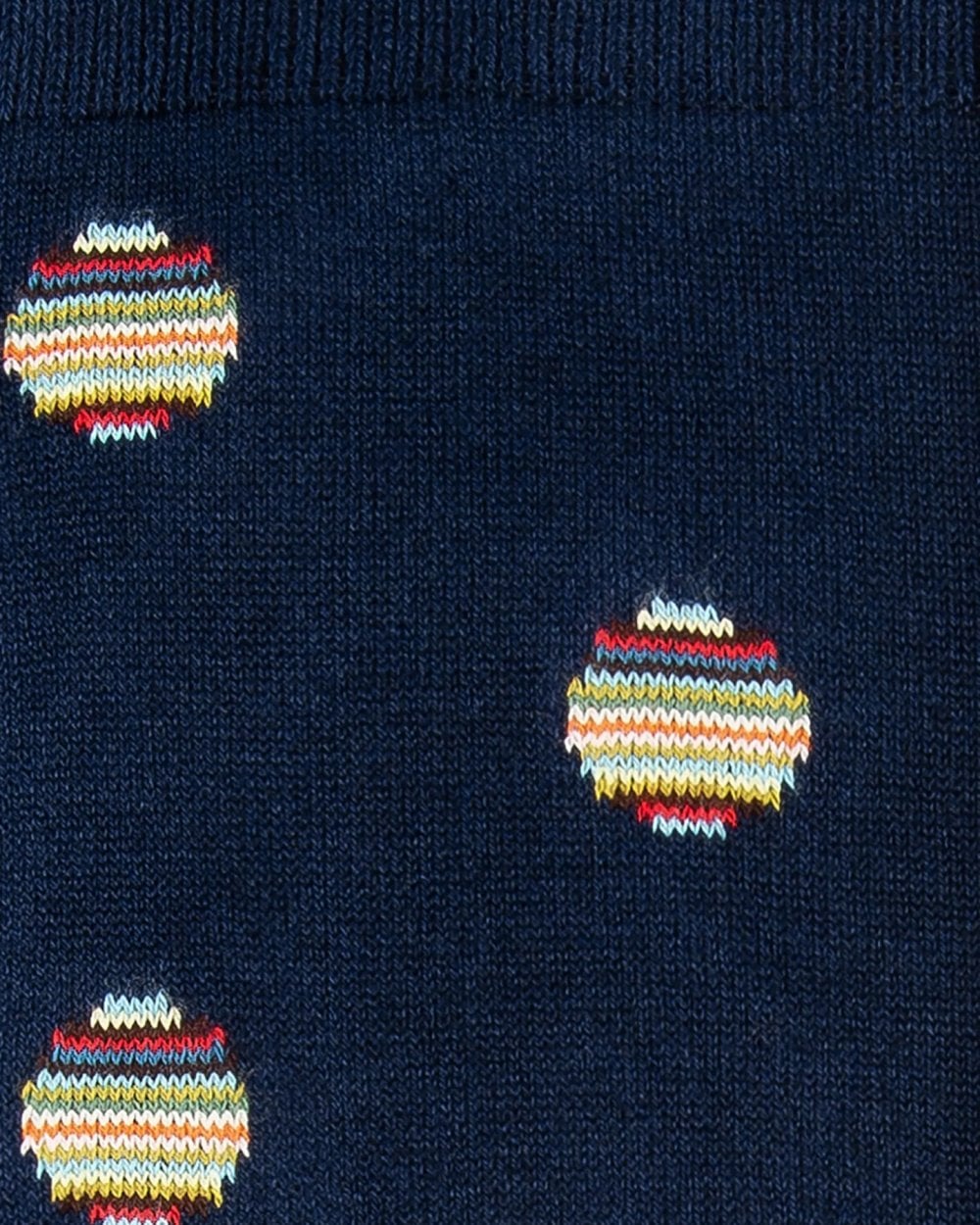 Paul Smith Mens Signature Stripe Polka Dot Socks - 47 Navy