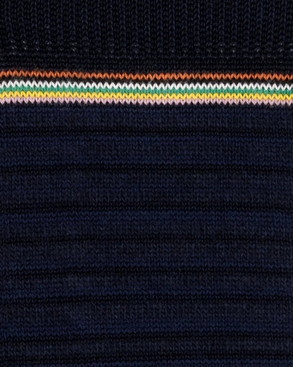 Paul Smith Mens Shadow Stripe Socks - 47 Navy