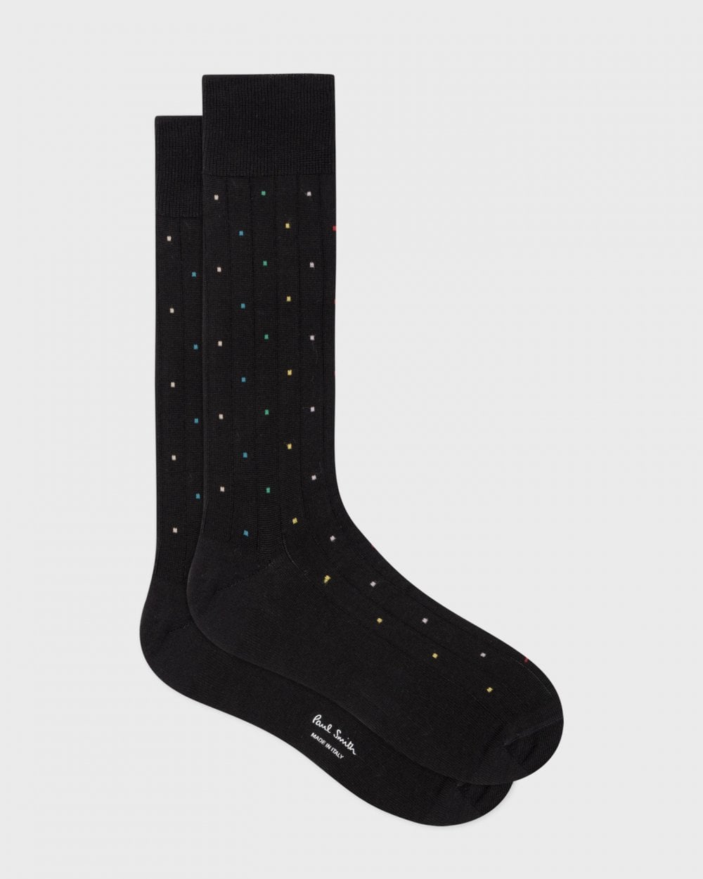 Paul Smith Mens Cotton-Blend Multi Colour Polka Dot Socks - 79 Black