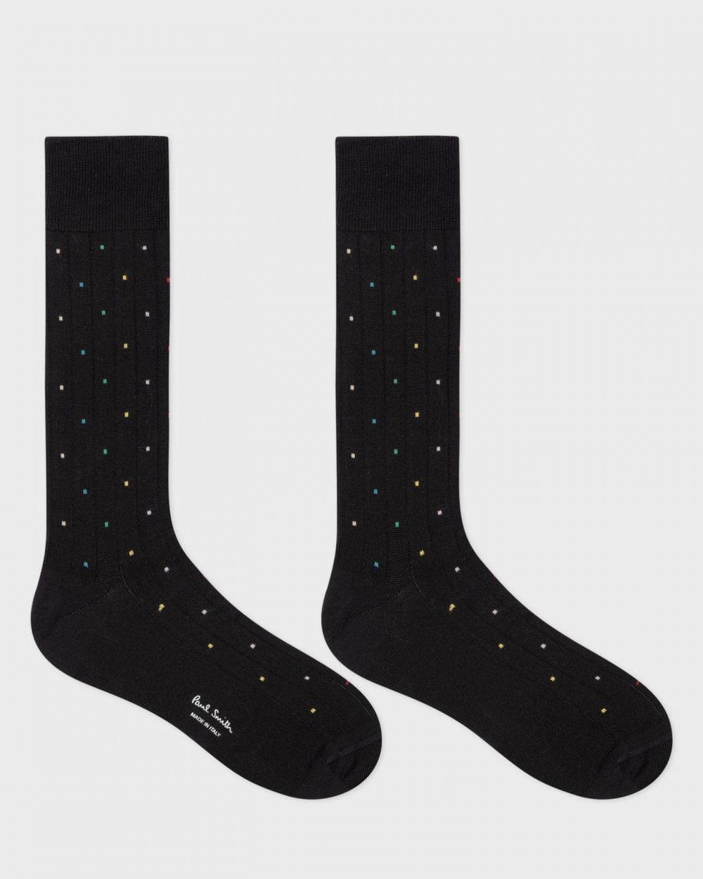 Paul Smith Mens Cotton-Blend Multi Colour Polka Dot Socks - 79 Black