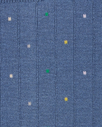 Paul Smith Mens Cotton-Blend Multi Colour Polka Dot Socks - 45 Cobalt Blue