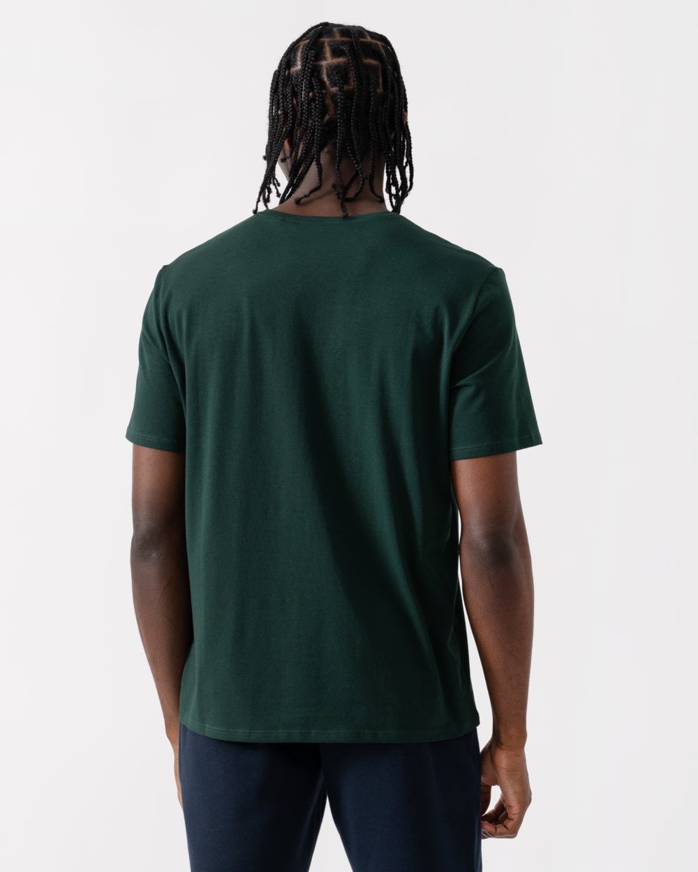 BOSS Orange Unique Mens Stretch-Cotton Pyjama T-Shirt with Logo Print - Open Green 385