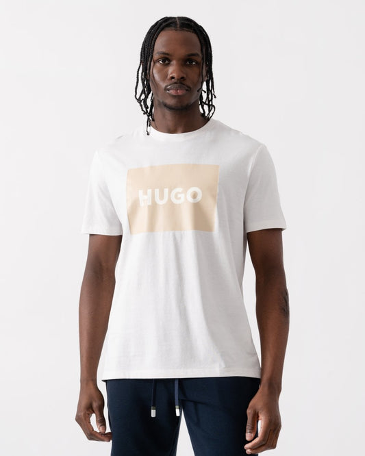 HUGO HUGO Dulive222 Mens Large Label Logo T-Shirt