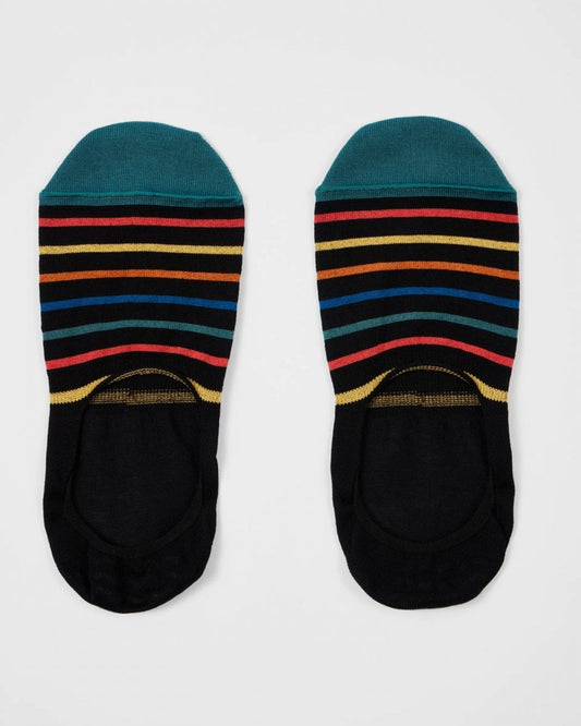 Paul Smith Mens Striped Loafer Socks - 79 Black