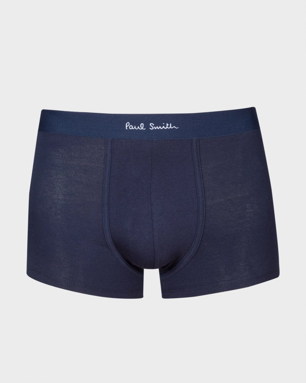 Paul Smith 3 Pack Mens Plain Trunks with Script Logo Waistband - 47 Navy