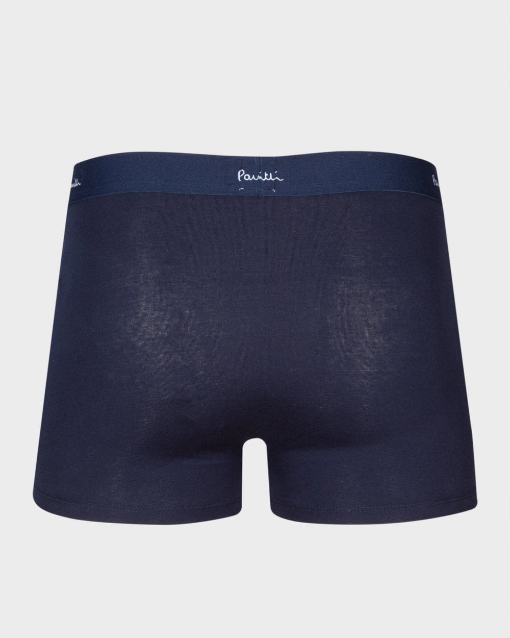 Paul Smith 3 Pack Mens Plain Trunks with Script Logo Waistband - 47 Navy