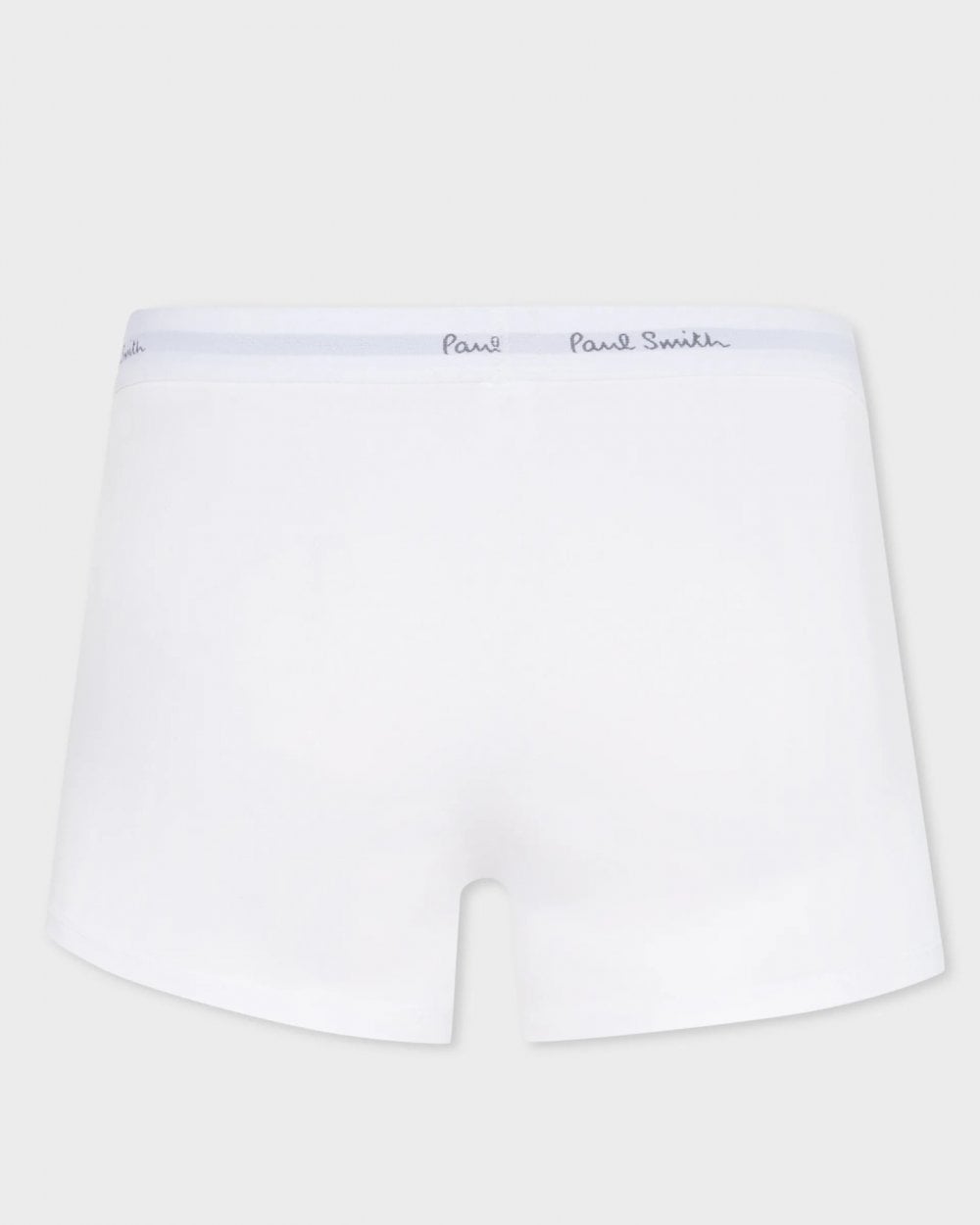 Paul Smith 3 Pack Mens Plain Trunks with Script Logo Waistband - 01 White