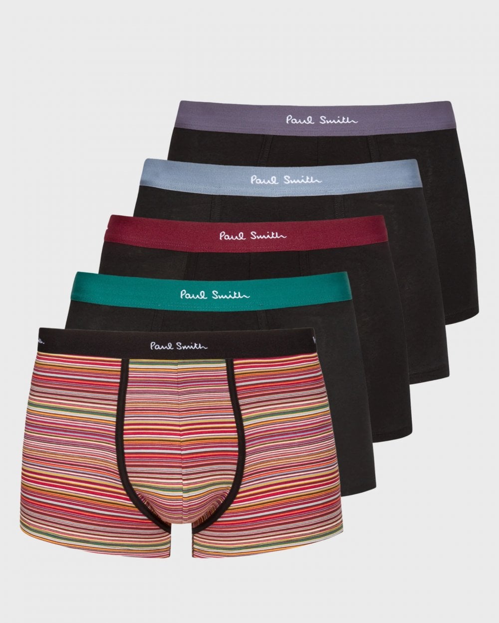 Paul Smith Paul Smith 5-Pack Mens Organic Cotton Signature Stripe Mixed Boxer Briefs