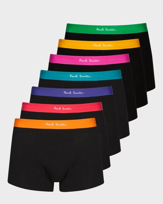 Paul Smith Paul Smith 7-Pack Mens Trunks with Coloured Waistbands