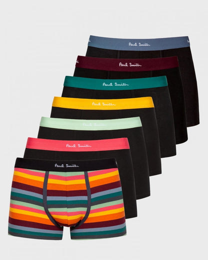 Paul Smith Paul Smith 7-Pack Mens Artist Stripe Mixed Trunks
